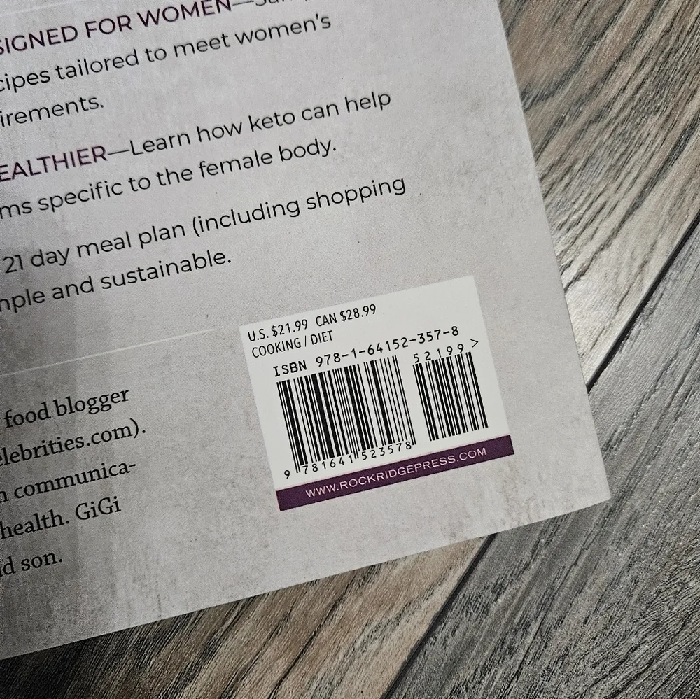 She does Keto Cookbook for Women